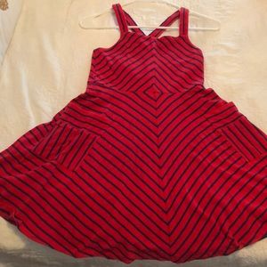 Girls polo Ralph Lauren stripe dress w pockets